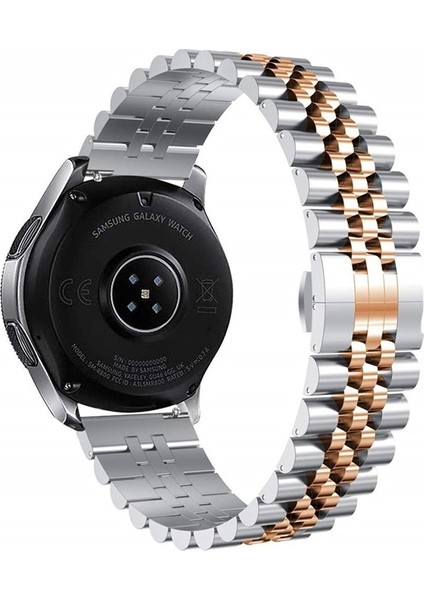 Samsung Galaxy Watch 5 Paslanmaz Çelik Saat Kordonu Gümüş+Pembe Altın (Yurt Dışından) modelleri