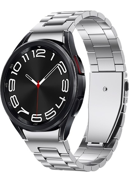 Samsung Galaxy Watch 6 Gümüş Için Üç Suş Metal Saat Bandı (Yurt Dışından)
