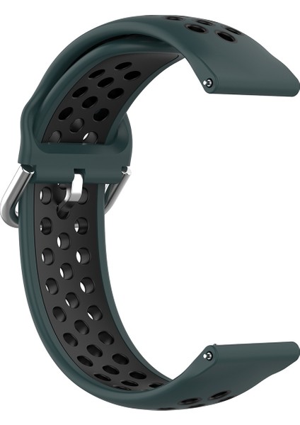 Samsung Galaxy Watch4 Için 44MM Silikon Kayış Zeytin Yeşili Siyah (Yurt Dışından)