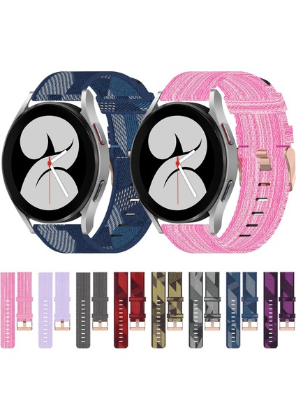 Samsung Galaxy Watch 4 40MM Açık Mor Için Naylon Dokuma Watch Band (Yurt Dışından)
