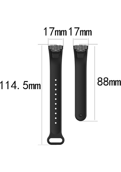 Samsung Galaxy Fit SM-R370 Silikon Kordonlu Saat Siyah (Yurt Dışından)