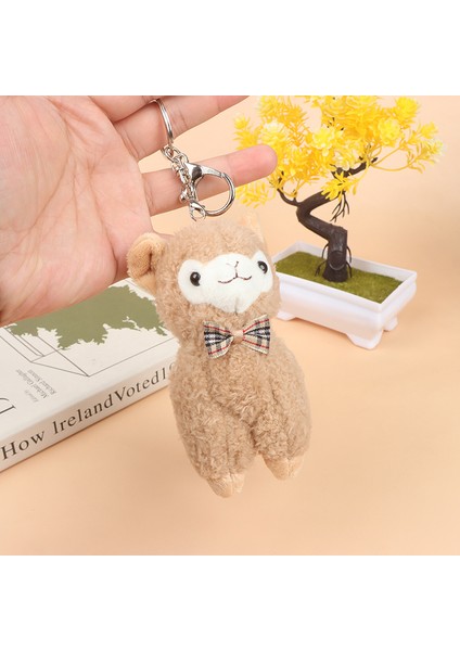 Sevimli Mini Alpaka Kolye Yumuşak Hayvan Peluş Doldurulmuş Bebek Oyuncakları Anahtarlık (Yurt Dışından)