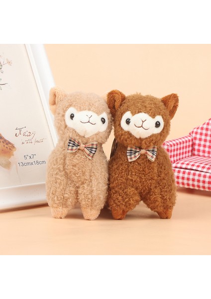 Sevimli Mini Alpaka Kolye Yumuşak Hayvan Peluş Doldurulmuş Bebek Oyuncakları Anahtarlık (Yurt Dışından)