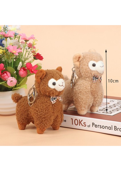 Sevimli Mini Alpaka Kolye Yumuşak Hayvan Peluş Doldurulmuş Bebek Oyuncakları Anahtarlık (Yurt Dışından)