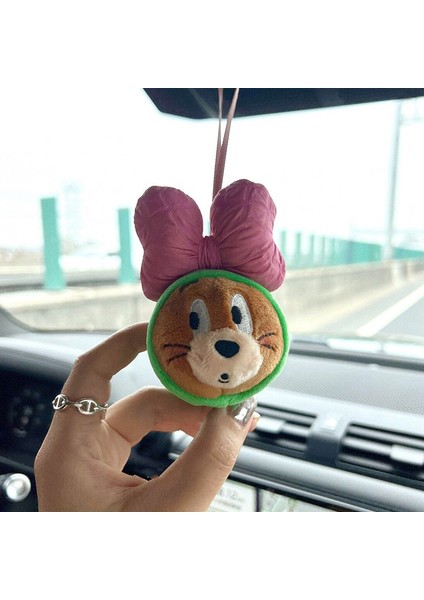 Tom ve Jerry Animasyon Çevresel Oyuncaklar Güzel Yay Jerry Caterpillar Peluş Bebek Anahtarlık Anime Figürleri Araba Kolye Dekorasyon (Yurt Dışından) modelleri