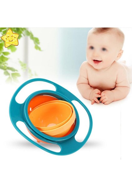 【eğlenceli Canlı】 Bebek Besleme Tabağı Sevimli Bebek Gyro Kase Evrensel 360 Döndürme Dökülmeye Dayanıklı Kase Gıda Sınıfı Pp Yemekleri Çocuk Bebek Sofra Takımı (Yurt Dışından)