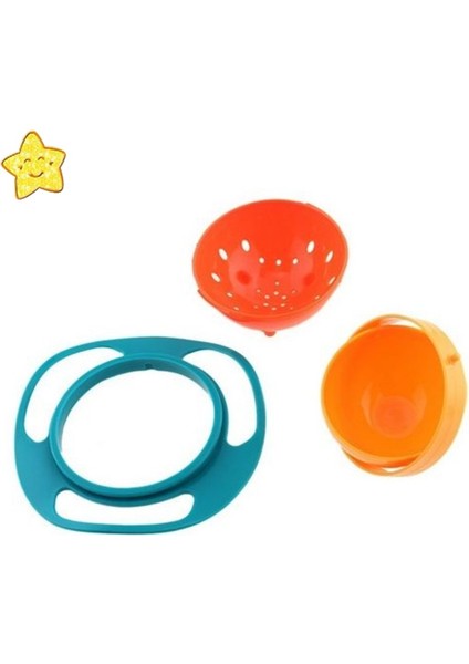 【eğlenceli Canlı】 Bebek Besleme Tabağı Sevimli Bebek Gyro Kase Evrensel 360 Döndürme Dökülmeye Dayanıklı Kase Gıda Sınıfı Pp Yemekleri Çocuk Bebek Sofra Takımı (Yurt Dışından) indirimleri