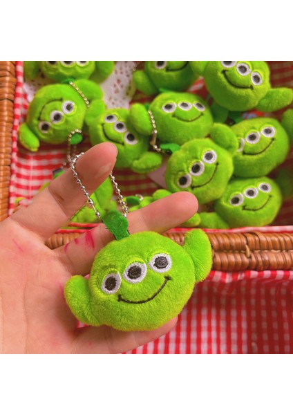 Güzel Üç Gözlü Peluş Bebek Oyuncakları Yumuşak Dolması Hayvan Anahtarlık Sırt Çantası Kolye Doğum Günü Leri (Yurt Dışından)