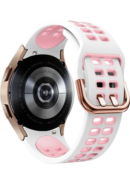 Samsung Galaxy Watch 4 44MM Beyaz+Pembe Için Silikon Watch Band (Yurt Dışından) fiyatları