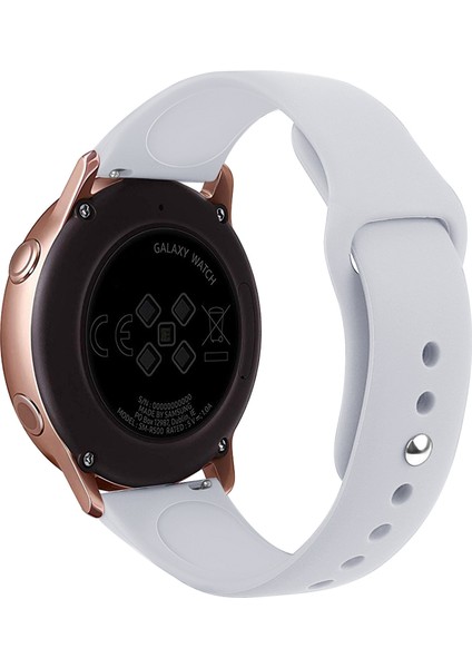 Samsung Galaxy Watch Active2 Için Bluetooth Sürümü 40MM Akıllı Saat Düz Renk Silikon Watch Band Gri (Yurt Dışından) modelleri