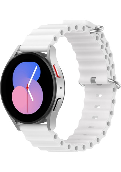 Samsung Galaxy Watch 5 44MM Beyaz Için Silikon Watch Band (Yurt Dışından)