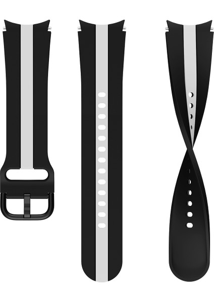 Samsung Galaxy Watch4 40/44MM Silikon Watch Band Siyah Beyaz (Yurt Dışından) fiyatları