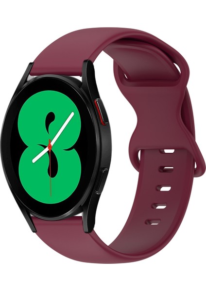 Samsung Galaxy Watch 4 44MM Bordo Için Silikon Watch Band (Yurt Dışından)