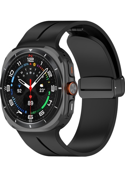 Samsung Galaxy Watch Ultra 47MM Siyah Için Silikon Watch Band (Yurt Dışından)