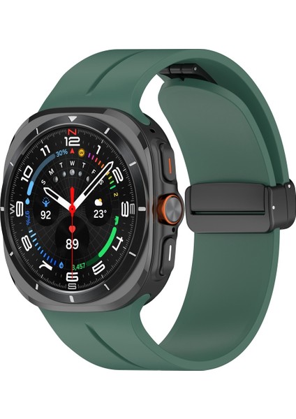 Samsung Galaxy Watch Ultra 47MM Koyu Yeşil Için Silikon Watch Band (Yurt Dışından)