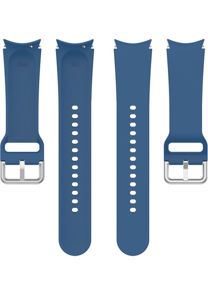 Samung Galaxy Watch4 40MM / 44MM Koyu Mavi Için Silikon Kordonlu Saat (Yurt Dışından)