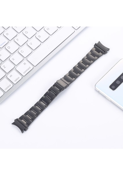 Samsung Galaxy Watch4 40MM / 44MM Siyah Için Üç Boncuklu Ste Kayış (Yurt Dışından)