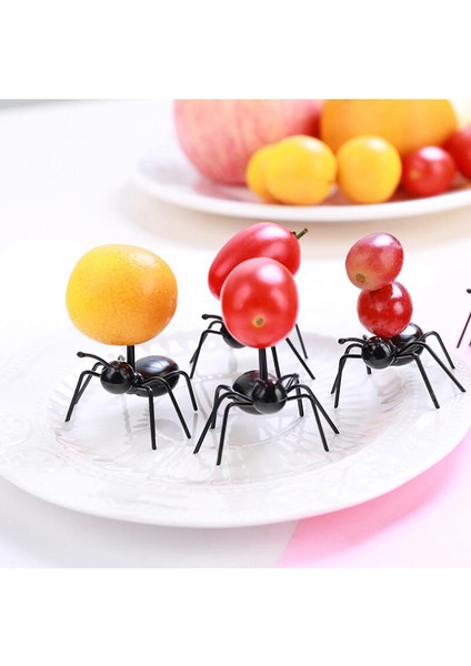 4 Kutu/48 Adet Meyve Çatalı Karınca Şekli Çatal Aperatif Kek Tatlı Sofra Ev Mutfak Parti Mutfak Aksesuarları (Yurt Dışından) indirimleri