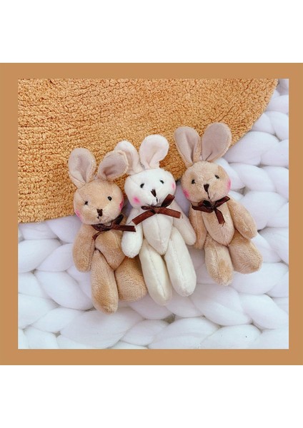 Nyt 11 cm Mini Sevimli Tavşan Dolması Peluş Oyuncaklar Utangaç Tavşanlar Kolye Bebek Ler Doğum Günü Düğün Parti Dekor (Yurt Dışından)