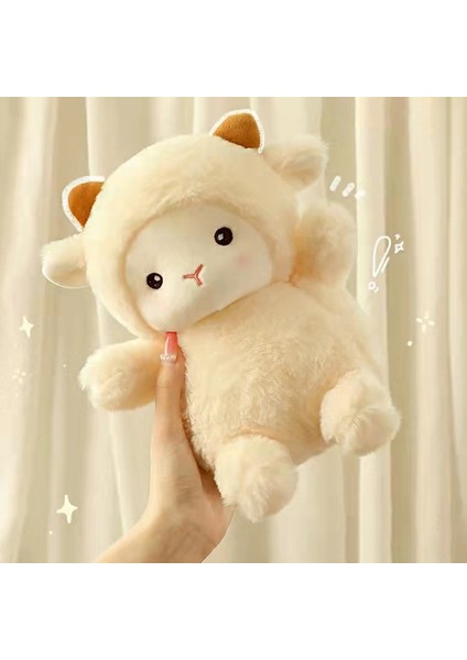 25 cm Süper Sevimli Koyun Peluş Bebek Kawaii Tavşan Kürk Alpaka Oyuncaklar Dolması Yumuşak Hayvan Yastık Doğum Günü Düğün Parti Atmak Oyuncaklar (Yurt Dışından)