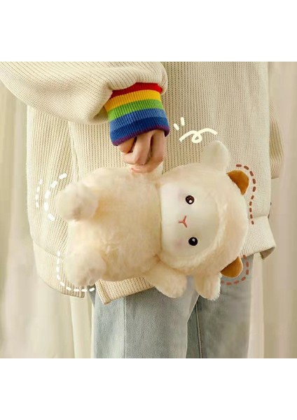 25 cm Süper Sevimli Koyun Peluş Bebek Kawaii Tavşan Kürk Alpaka Oyuncaklar Dolması Yumuşak Hayvan Yastık Doğum Günü Düğün Parti Atmak Oyuncaklar (Yurt Dışından) fiyatları