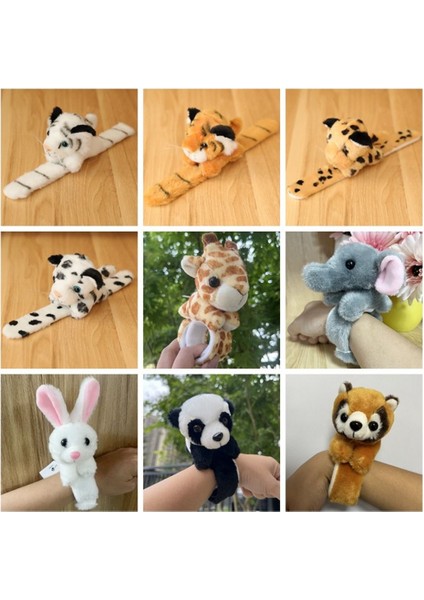 Alkış Daire Doldurulmuş Hayvan Bileklik Parti Favor Panda Kaplan Tavşan Bunny Karikatür Tokat Bilezik Peluş Oyuncak Yumuşak Çocuk Oyuncak (Yurt Dışından) fiyatları