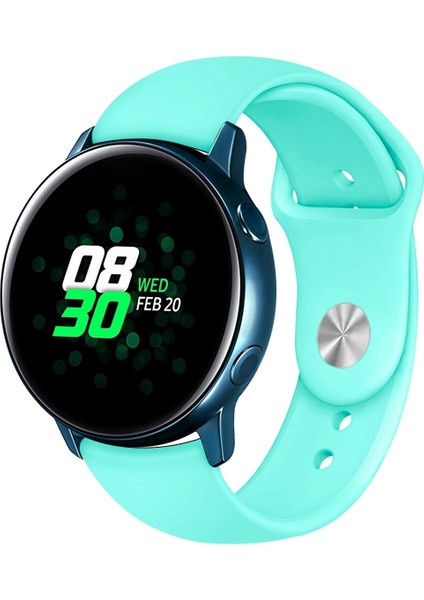 Samsung Galaxy Watch Active2 Bluetooth Sürümü 40MM Akıllı Saat Düz Renk Silikon Saat Bandı Nane Yeşili (Yurt Dışından)