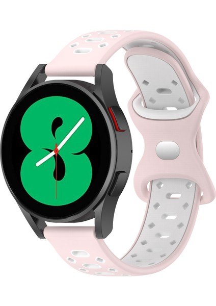 Samsung Galaxy Watch 5 40MM Kum Tozu+Beyaz Için Silikon Watch Band (Yurt Dışından)