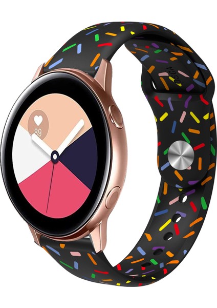 Samsung Galaxy Watch 3 41MM Siyah Için Silikon Toka Askısı (Yurt Dışından)
