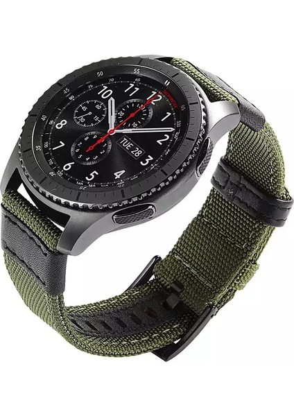 Samsung Galaxy Watch4 40MM Kahverengi Için Aşınmaya Dayanıklı Kanvas Askı (Yurt Dışından)