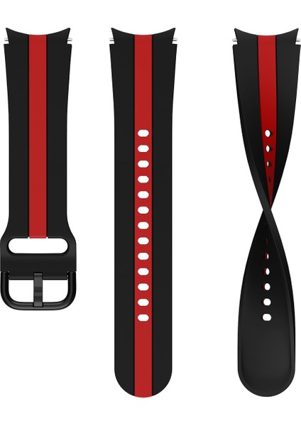 Samsung Galaxy Watch4 40/44MM Silikon Watch Band Siyah Kırmızı (Yurt Dışından) fiyatları