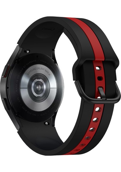 Samsung Galaxy Watch4 40/44MM Silikon Watch Band Siyah Kırmızı (Yurt Dışından) fırsatları