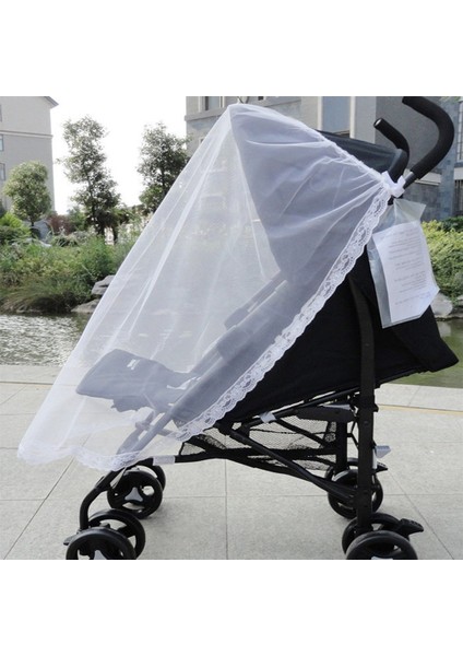 Ev Tekstili Bitmiş Ürün Bebek Arabası Cibinlik QFT239-BEYAZ (Yurt Dışından) modelleri