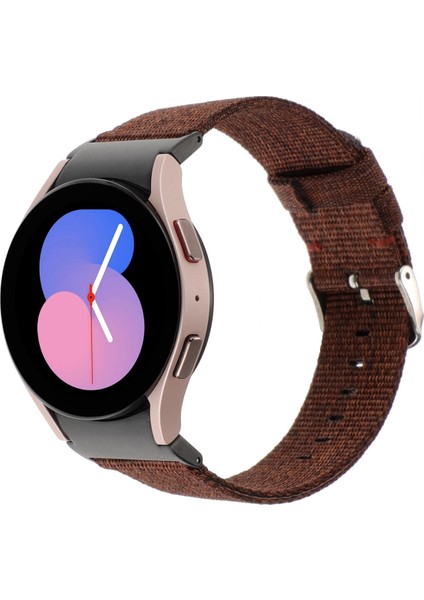 Samsung Galaxy Watch Için Kanvas Askı6/6 Klasik/5/5 Pro Şarap Kırmızısı (Yurt Dışından)