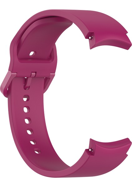 Samung Galaxy Watch4 40MM / 44MM Düz Toka Şarap Kırmızısı Için Silikon Kordonlu Saat (Yurt Dışından) modelleri
