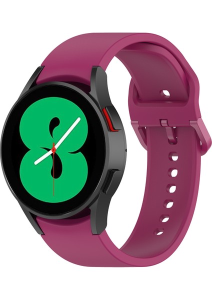Samung Galaxy Watch4 40MM / 44MM Düz Toka Şarap Kırmızısı Için Silikon Kordonlu Saat (Yurt Dışından) fırsatları