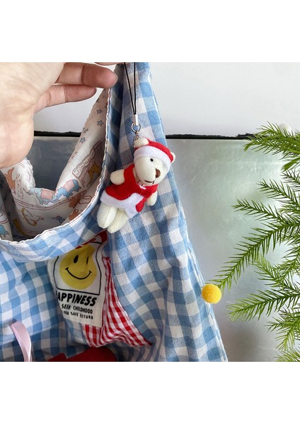 Kawaii Noel Ayı Peluş Oyuncak Sevimli Dolması Ortak Ayı Bebek Noel Dekorasyon Için Peluş Hayvan Kolye Anahtarlık (Yurt Dışından) fırsatları