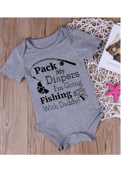 Pamuk Yenidoğan Bebek Erkek Bodysuit Romper Tek Parça Tulum Kıyafet Giysileri (Yurt Dışından)
