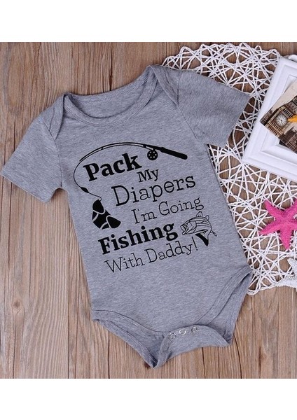 Pamuk Yenidoğan Bebek Erkek Bodysuit Romper Tek Parça Tulum Kıyafet Giysileri (Yurt Dışından)