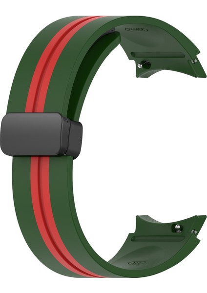 Samsung Galaxy Watch5 Pro Ordu Yeşil Kırmızı Için Silikon Watch Band (Yurt Dışından) fiyatları