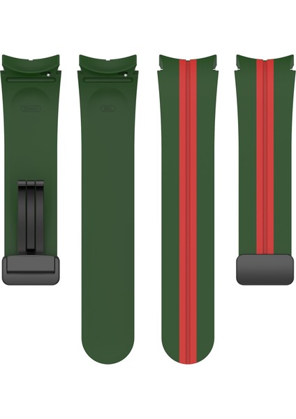 Samsung Galaxy Watch5 Pro Ordu Yeşil Kırmızı Için Silikon Watch Band (Yurt Dışından) modelleri