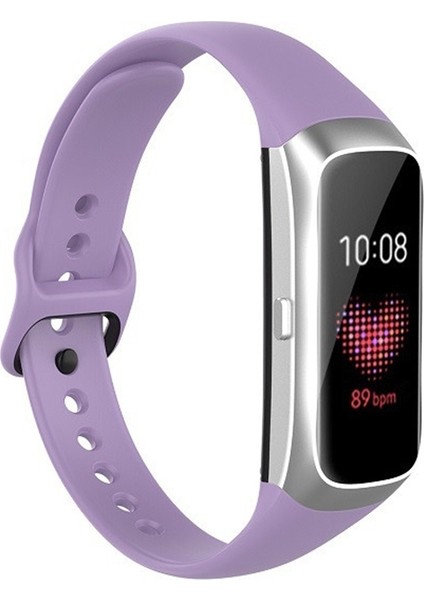 Samsung Galaxy Fit SM-R370 Silikon Kordonlu Saat Açık Mor (Yurt Dışından)