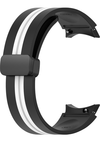 Samsung Galaxy Watch5 Pro Siyah Beyaz Için Silikon Saat Bandı (Yurt Dışından) fiyatları