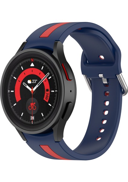 Samsung Galaxy Watch5 / Watch5 Pro Mavi Kırmızı Için Silikon Watch Band (Yurt Dışından)