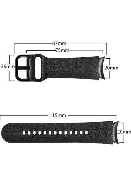 Samsung Galaxy Watch 4 Classic Için 20MM Silikon Kayış 46MM Siyah (Yurt Dışından) modelleri