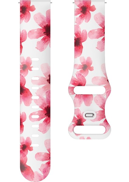 Samsung Galaxy Watch Aktif Kırmızı Çiçekler Için Silikon Kordonlu Saat (Yurt Dışından) fiyatları