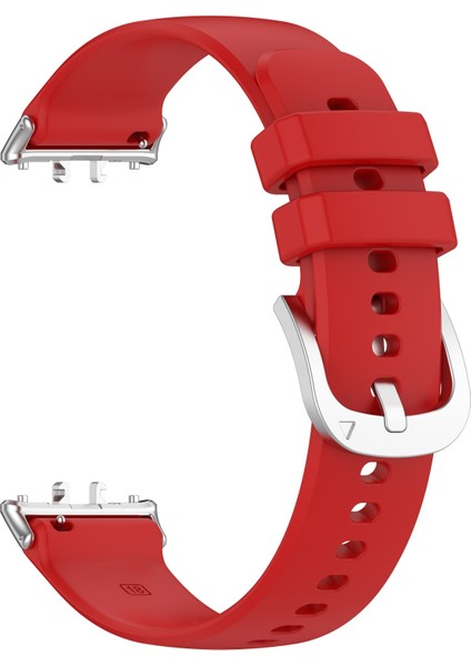 Samsung Galaxy Fit 3 Sıvı Silikon Kayış Kırmızı (Yurt Dışından)