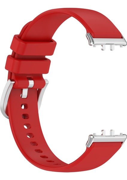 Samsung Galaxy Fit 3 Sıvı Silikon Kayış Kırmızı (Yurt Dışından)