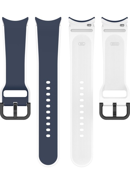 Samsung Galaxy Watch5 40MM / 44MM Gece Mavisi Beyaz Için Silikon Saat Bandı (Yurt Dışından) modelleri