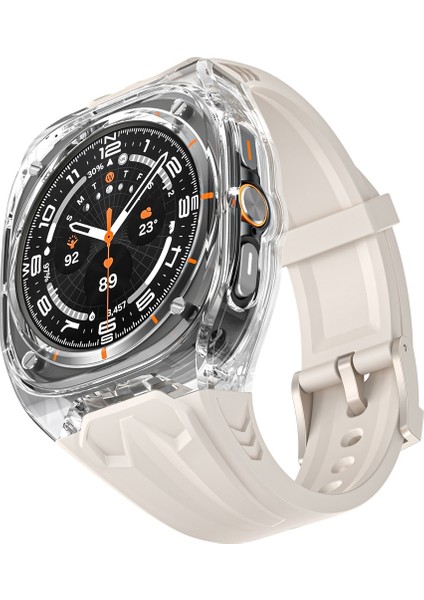 Samsung Galaxy Watch Ultra 47MM Starlight Şeffaf Pc Hibrit Tpu Kılıf Askısı (Yurt Dışından) modelleri
